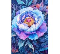 MIRONS Kits de Point de Croix, Fleurs DIY Kit de Broderie 11CT Estampé, ebutant Broderie Point de Croix Imprimé 40x50cm