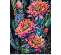 MIRONS Kits de Point de Croix, Fleurs DIY Kit de Broderie 11CT Estampé, ebutant Broderie Point de Croix Imprimé 40x50cm