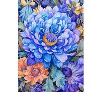 MIRONS Peinture Diamant Complet 5D, fleurs Kits de Peinture Diamantée DIY, Broderie Diamond Art Painting Kits, Décoration Murale de la Maison 40x50cm