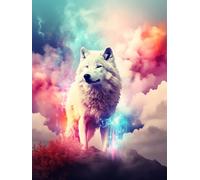 MIRONS Peinture Diamant, loup animal fantastique, M Diamond Painting 5D Broderie Diamant Plein Point de Croix Adulte Mosaïque Diamond Painting,30 * 40cm