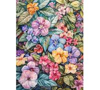 MIRONS Point de Croix Kit Complet Estampé, Fleurs 11CT Kits de Point de Croix Estampillés Gamme Complète de kits de Démarrage de Broderie pour Débutants DIY 40x50cm