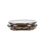 MIROOOO Base de vase pour bonsaï - Support de base pour aquarium - Statue de Bouddha - Pierre étrange - Ornements artisanaux - Base ronde en bois - Base de présentation pour bonsaï (26 cm)