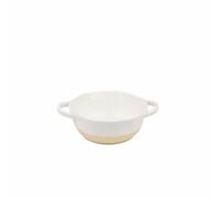 MIROOOO Bol à ramen - Bol à fruits japonais à double oreille - Bol à nouilles instantanées - Grand bol à soupe en céramique avec vis - Bol à salade - Assiettes plates (blanc, 620 ml)
