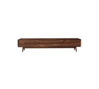 MIROOOO Meuble TV 200 cm en noyer rustique pour salon, centre de divertissement minimaliste en bois, adapté pour les hôtels et les salles de conférence, meuble de télévision