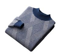 MIROOOO Pulls pour Hommes Pull d'affaires décontracté à Demi-col roulé for Hommes, épais, 100 Tapis en Laine, Automne et Hiver, Pull Base Chaude, Petit Haut Manches Longues Décontractées