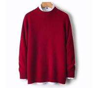 MIROOOO Pulls pour Hommes Pull en Laine à Demi-col roulé for Homme, épais, décontracté, Ample, intérieur Cachemire, Base tricotée, Automne et Hiver Manches Longues Décontractées