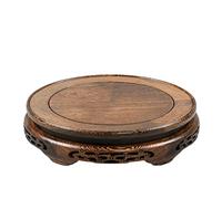 MIROOOO Statue de base pour vase, base ronde en forme d'aile de poulet, support de présentation en bois, statue de Bouddha, théière, pierre étrange, support en bois, base de présentation en bois