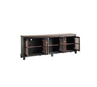 MIROOOO Support de Meuble TV 200cm Meuble de Rangement Bois Massif Rétro, Table d'Appoint Entrée-Séjour, Centre de Loisirs pour Hôtels & Résidences Meuble de Télévision pour Centre de Divertissement