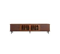 MIROOOO Support de Meuble TV 200CM Meuble de Rangement Vintage en Bois Massif, Centre de Divertissement Campagnard pour Salon, Idéal pour Hôtels Meuble de Télévision pour Centre de Divertissement