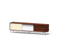 MIROOOO Support de Meuble TV Meuble TV en Bois Massif De Couleur Rétro Assortie, Meuble De Rangement for Casier Bauhaus for Salon Meuble de Télévision pour Centre de Divertissement(A:180CM*40CM*45CM)