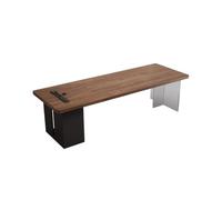 MIROOOO Table D'appoint de Bureau D'ordinateur Bureau en Bois Massif Acrylique Transparent Flottant Patron Directeur Général D'ordinateur Moderne