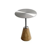 MIROOOO Table d'appoint de Salon Table à Thé Base en Pierre Table Basse canapé Table d'appoint Balcon thé Boire Petite Table Ronde Table Basse Mobile Table de Chevet