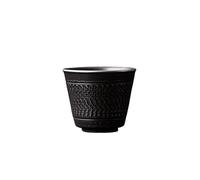 MIROOOO Tasse à café pour Restaurant Tasse à thé Chinois rétro Fait à la Main en Céramique, Ensemble à thé Kung Fu en Argent Doré Noir Antique Accueil Master Cup Tasse à café pour Boissons Chaudes