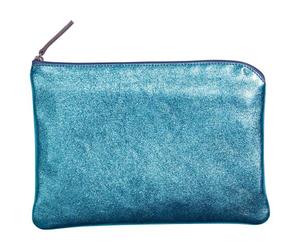 MIROR CUIR Pochette 23x16 cm Miror Turquoise