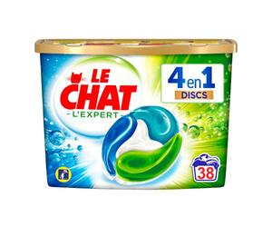 Miror Le Chat Discs L'Expert - Lessive en Capsules - 38 Lavages (38 doses)