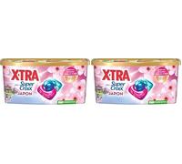 Miror Super Croix par X•Tra -Trio-Caps - Japon - Fleurs de Cerisier & Thé Vert - Moment Evasion - Experience Sensorielle - Parfum Intense - Longue Durée - Efficace dès 20°C - 28 Lavages (Lot de 2)