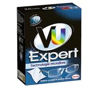 VU Expert - Nettoyant Optique - 20 Lingettes - Lingettes Nettoyantes Lunettes Microfibre - Nettoie et respecte tous les verres
