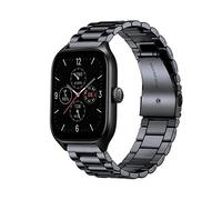 MiRowy 20mm Bracelet en Métal pour Amazfit T-Rex 3 Pro 44mm/Active 2/Active/GTR Mini/GTS 4/GTS 4 Mini, Bracelet de Remplacement en Acier Inoxydable pour Amazfit GTS 3/GTS 2 Mini, Gris