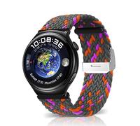 MiRowy 22 mm Bracelet pour Huawei Watch GT 6/GT 6 Pro/GT 5/GT 5 Pro/GT 4/GT 3/GT 2 Pro/GT 2 (46mm), Nylon élastique Bracelets de Remplacement pour Huawei Watch 5/4 Pro(48mm), Gris/Rose