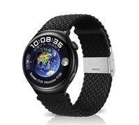 MiRowy 22 mm Bracelet pour Huawei Watch GT 6/GT 6 Pro/GT 5/GT 5 Pro/GT 4/GT 3/GT 2 Pro/GT 2 (46mm), Nylon élastique Bracelets de Remplacement pour Huawei Watch 5/4 Pro(48mm), Noir