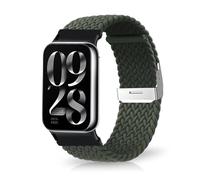 MiRowy Bracelet pour Xiaomi Smart Band 9 Pro/Band 8 Pro, Nylon Ajustable Tressé Élastique Bracelet pour Xiaomi Redmi Watch 5/Redmi Watch 4, Vert