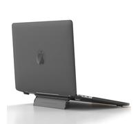 MiRowy Coque Compatible avec MacBook Air 13.6 Pouces M4 M3 M2 2025-2022 Release A3240 A3113 A2681, avec Fonction Support Coques Rigide, Étui de Protection Housse Rigide Plastique Fine - Noir