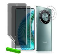 MiRowy Protection Écran Anti-Espion pour Honor Magic6 Lite 5G, 【2+2 Pièces】Privacy Protection D'écran + Caméra Arrière Protecteur, avec Outil D'installation Anti-Spy Protecteur pour Honor Magic6 Lite
