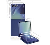MiRowy Protection Écran pour Samsung Galaxy Z Flip7 2025, [4 Pièces] Protection D'écran en Flexible TPU + Verre Trempé Externe Protecteur Écran, avec Outil D'installatio pour Galaxy Z Flip 7 5G