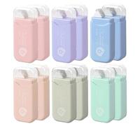 MirraSwit 12 Pcs Colle Roller con Sac de Papeterie, 6mm×6m Colle Souris Roller, Ruban Adhésif Double Face pour Scrapbooking DIY Carte, Travaux Manuels, Album Photo