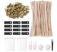 MirraSwit 189 Pcs Ensemble d'accessoires pour Briquet, Ensemble de pièces de Rechange pour Briquet, Comprenant des Silex, du Coton, Une Mèche, Un Joint, Un Feutre pour La Plupart des Briquets