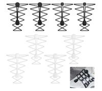 MirraSwit 4 Paires Lacet Autobloquant,Lacets Triathlon, Attache Lacet Rapide, Lacet Elastique Adulte, avec Clip de Queue à Boucle Fixe pour Adultes, Personnes Agées, course à pied, marche