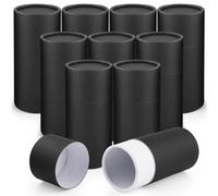 Mirrline Lot de 10 boîtes rondes en carton kraft vides avec couvercle pour travaux manuels, thé, café, cosmétique, huile essentielle - 100 ml