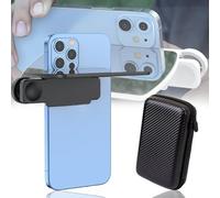Mirror Effect Lens - Capture Stunning Reflections Instantly, Adjustable Mirror Reflection Clip for Iphone Camera, HD Glass Smartphone Photography Flip Mirror, for Travel Photography (Black)