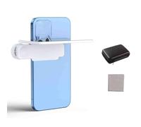 Mirror Effect Lens - Capture Stunning Reflections Instantly, Clip Reflection Mirror for Smartphone Back Camera, Adjustable HD Glass Vertical Clip on Selfie for Travel Photography (White)