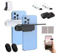 Mirror Effect Lens-Capture Stunning Reflections Instantly,New Upgrade Adjustable HD Glass Smartphone Photography Flip Mirror for Android & iOS Smartphones (2PCS-Mix,with Remote Control)
