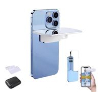 Mirror Effect Lens - Capture Stunning Reflections Instantly, Smart Phone Camera Mirror Reflection Clip Kit, Adjustable HD Glass Vertical Clip on Selfie Mirror for Outdoor Travel (White)