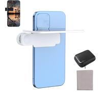 Mirror Effect Lens - Capture Stunning Reflections Instantly, Smartphone Camera Mirror Reflection Clip Kit, Adjustable Angle Mobile Phone Camera Mirror Clip, for Travel Photography (White)