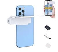 Mirror Effect Lens - Capture Stunning Reflections Instantly, Smartphone Camera Mirror Reflection Clip Kit, Adjustable Angle Mobile Phone Camera Mirror Clip, for Phone Photography (Blanc)