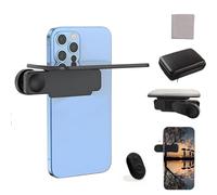 Mirror Effect Lens - Capture Stunning Reflections Instantly, Smartphone Camera Mirror Reflection Clip Kit, Adjustable HD Glass Smartphone Photography Flip Mirror, for Travel (Black,with Remote)