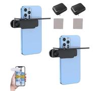 Mirror Effect Lens - Capture Stunning Reflections Instantly, Smartphone Camera Mirror Reflection Clip Kit, Adjustable HD Glass Vertical Clip on Selfie Mirrors(Black) (Black+Black)