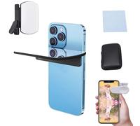 Mirror Effect Lens - Capture Stunning Reflections Instantly, Smartphone Camera Mirror Reflection Clip Kit, Adjustable HD Glass Phone Photography Flip Mirror for All Phones (Black)