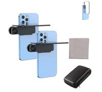 Mirror Effect Lens - Capture Stunning Reflections Instantly, Smartphone Camera Mirror Reflection Clip Kit, Capture Clip, Adjustable HD Glass Flip Mirrors for Travel Photography (2 Pcs Black)