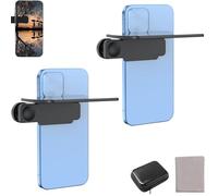 Mirror Effect Lens - Capture Stunning Reflections Instantly, Smartphone Camera Mirror Reflection Clip Kit, Adjustable Angle Mobile Phone Camera Mirror Clip, for Travel Photography (Black*2)