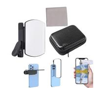 Mirror Effect Lens - Capture Stunning Reflections Instantly, Smartphone Camera Mirror Reflection Clip Kit, Adjustable HD Glass Smartphone Photography Flip Mirror, for Travel Photography (1Pc Black)