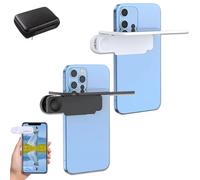 Mirror Effect Lens - Capture Stunning Reflections Instantly, Smartphone Camera Mirror Reflection Clip Kit, Adjustable Angle Phone Camera Mirror Clip, for Travel Photography (White+Black)