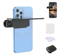 Mirror Effect Lens - Capture Stunning Reflections Instantly,Smartphone Camera Mirror Reflection Clip Kit,Adjustable HD Glass Vertical Clip on Selfie for Travel Photography (Black)