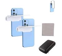 Mirror Effect Lens - Capture Stunning Reflections Instantly, Smartphone Camera Mirror Reflection Clip Kit, Capture Clip, Adjustable HD Glass Flip Mirrors for Travel Photography (2 Pcs White)