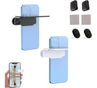 Mirror Effect Lens - Smartphone Camera Mirror Reflection Clip Kit, Adjustable Angle, Capture Stunning Reflections Instantly (White+Black-Control)