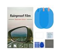 Mirror Film, Rearview Rain Protector, Window Mist Barrier, High Definition Nano Layer, Glare Reduction Safety Shield, Top Performance Auto Accessory, Large Clear For Night