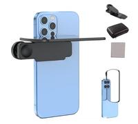 Mirror Reflection for iPhone Camera, Smartphone Camera Mirror Reflection Clip Kit, Adjustable HD Glass Phone Shooting Reflection Mirror Clip for Outdoor Travel Photography (Black, Ordinary)